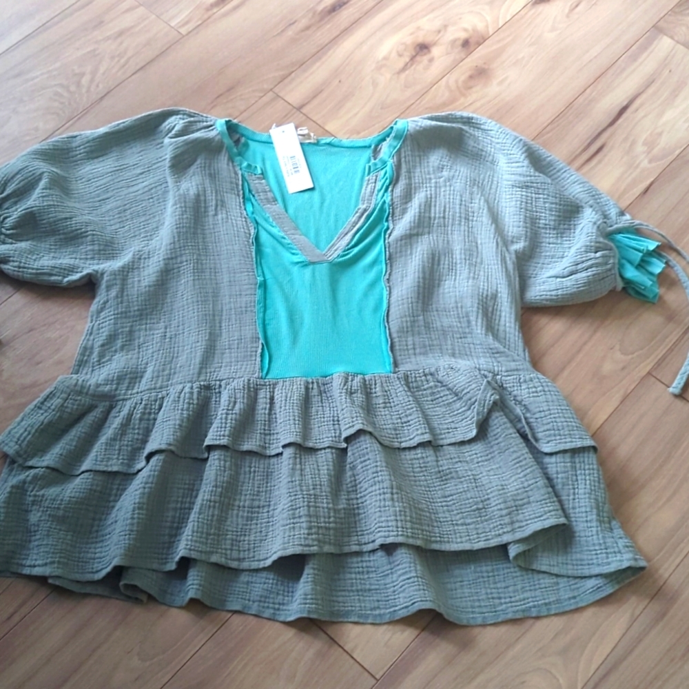 Cotton peasant style top